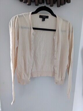 Forever 21 Women's Cream Cardigan - Size US Small